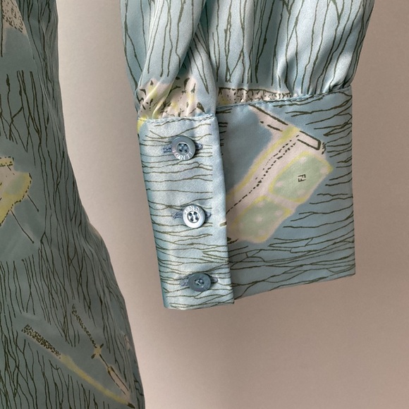 Vintage Fendi Jeans Roma Button Down Blue - Picture 7 of 11